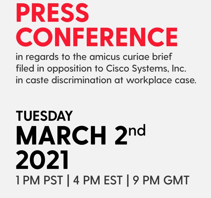 Cisco Caste Discrimination: AIC Press Release